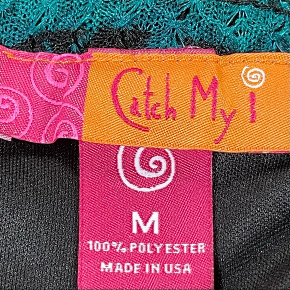 Catch My I size medium tribal design mini skirt elastic waist & attached slip - Picture 7 of 7